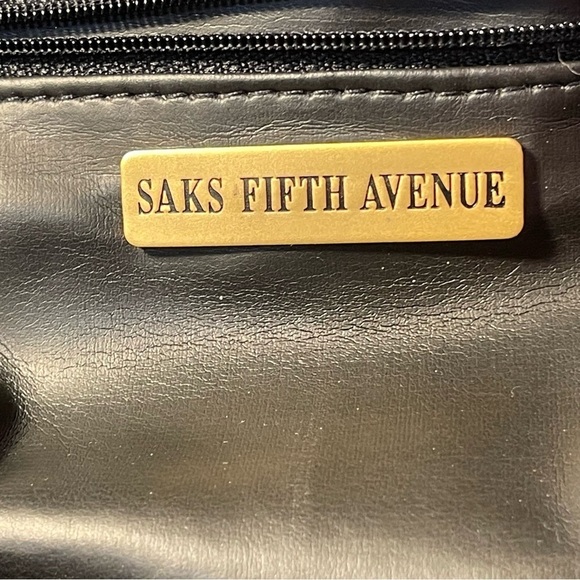 Saks Fifth Avenue Genuine Black Leather Backpac